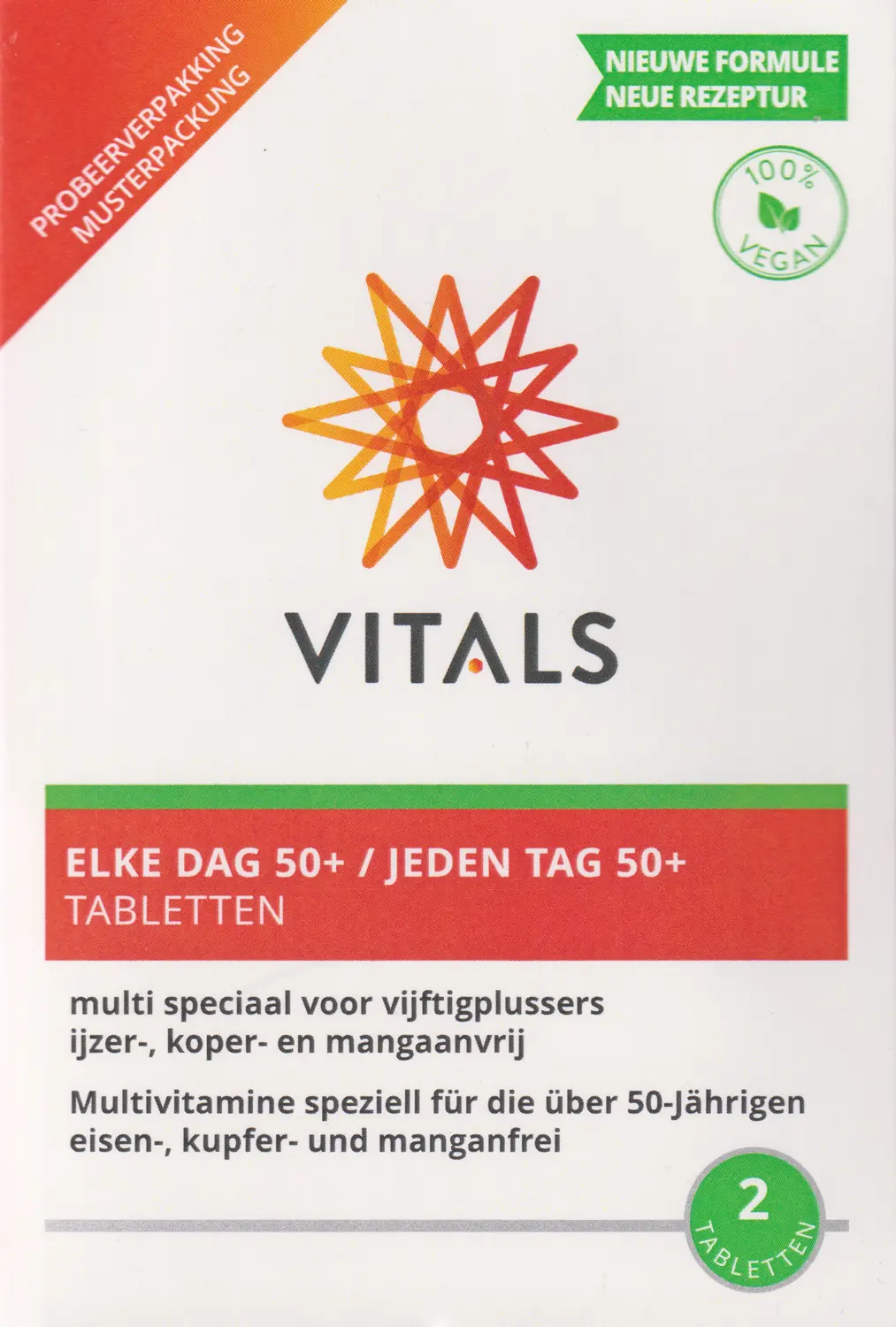 Vitals Jeden Tag 50+ Multivitamine, 2 Tabletten Pröbchen  EAN: