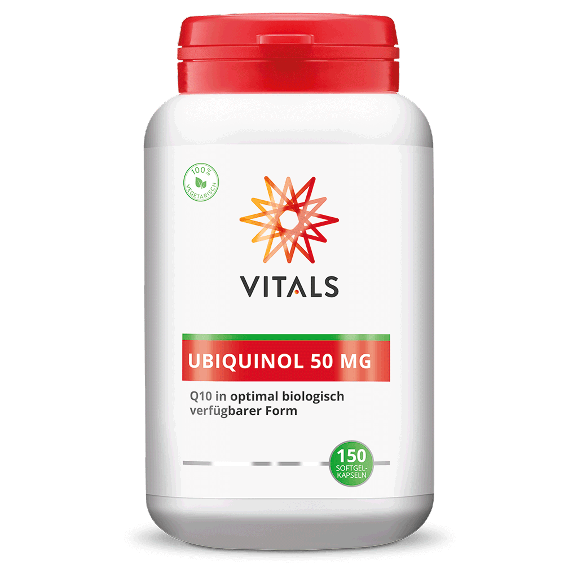 Vitals Ubiquinol 50 mg, 150 Softgel-Kapseln  EAN: 8716717002795