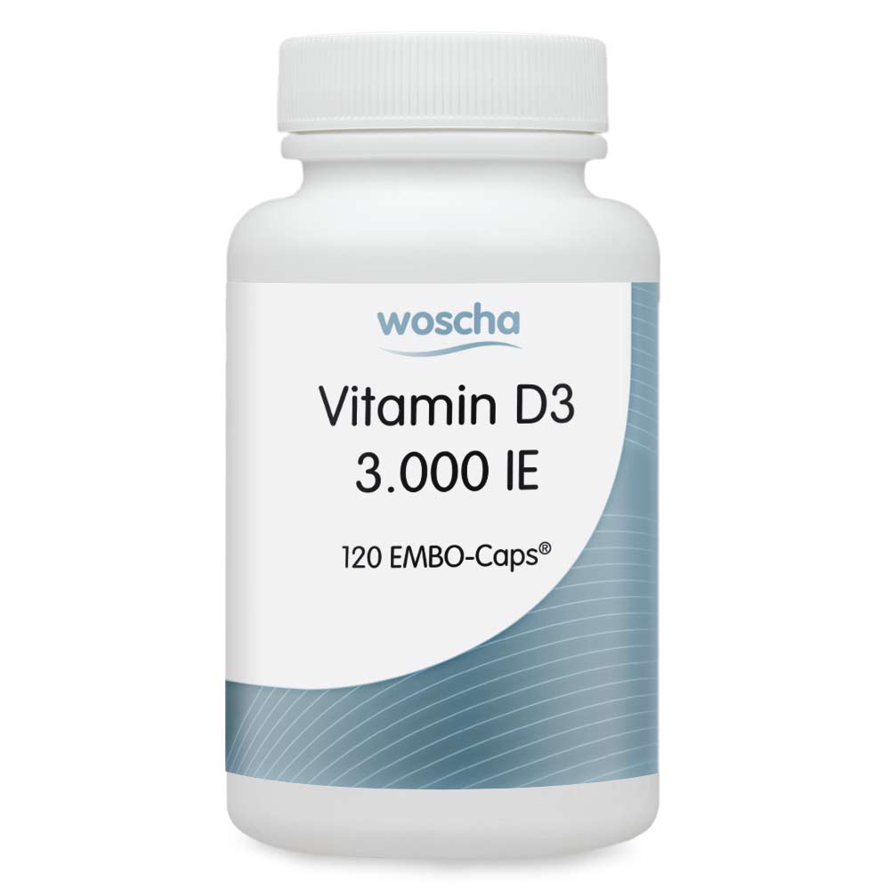 Woscha Vitamin D3 3.000 IE von podo medi beinhaltet 120 Kapseln