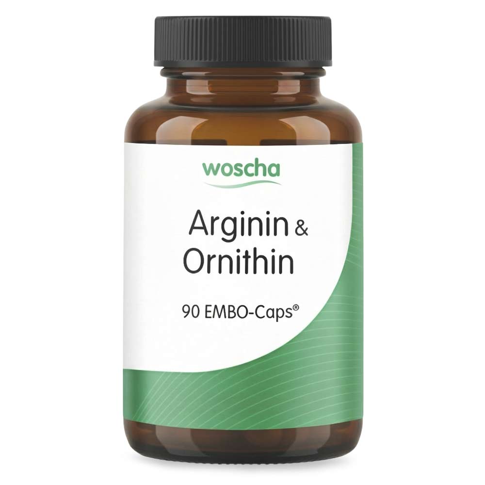 Woscha Arginin & Ornithin von podo medi beinhaltet 90 EMBO-Caps