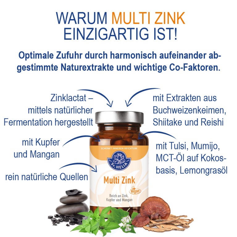 St. Helia Multi Zink mit Kupfer und Mangan, 60 Kapseln Zink EAN: 4260296431018