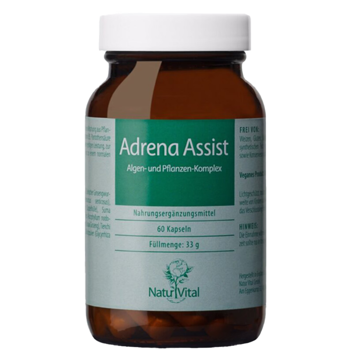 Adrena Assist von Natur Vital beinhaltet 60 Kapseln