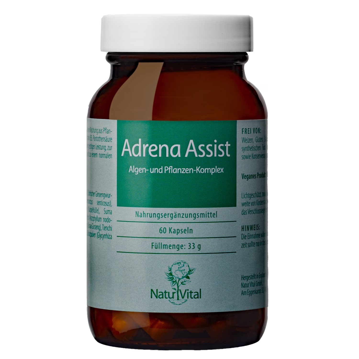 Adrena Assist von Natur Vital beinhaltet 60 Kapseln