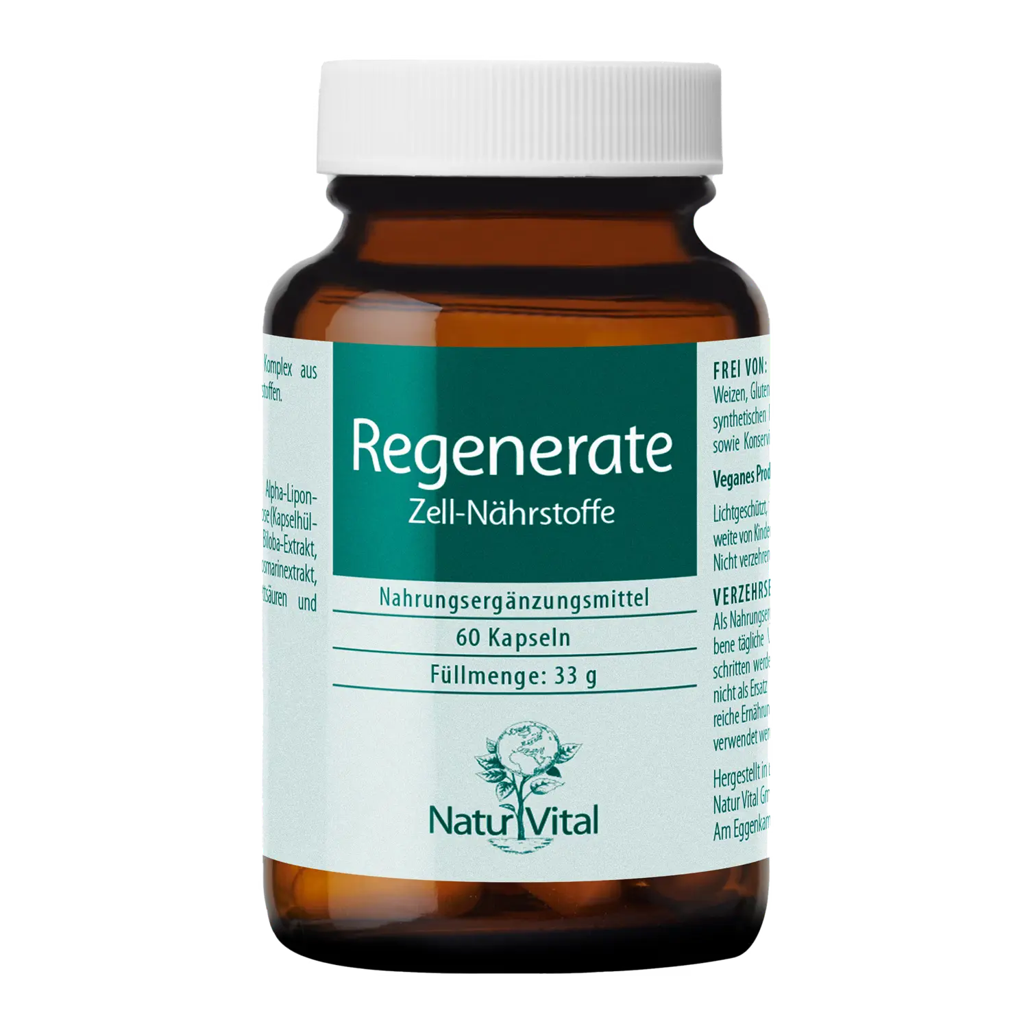 Regenerate von Natur Vital beinhaltet 60 Kapseln
