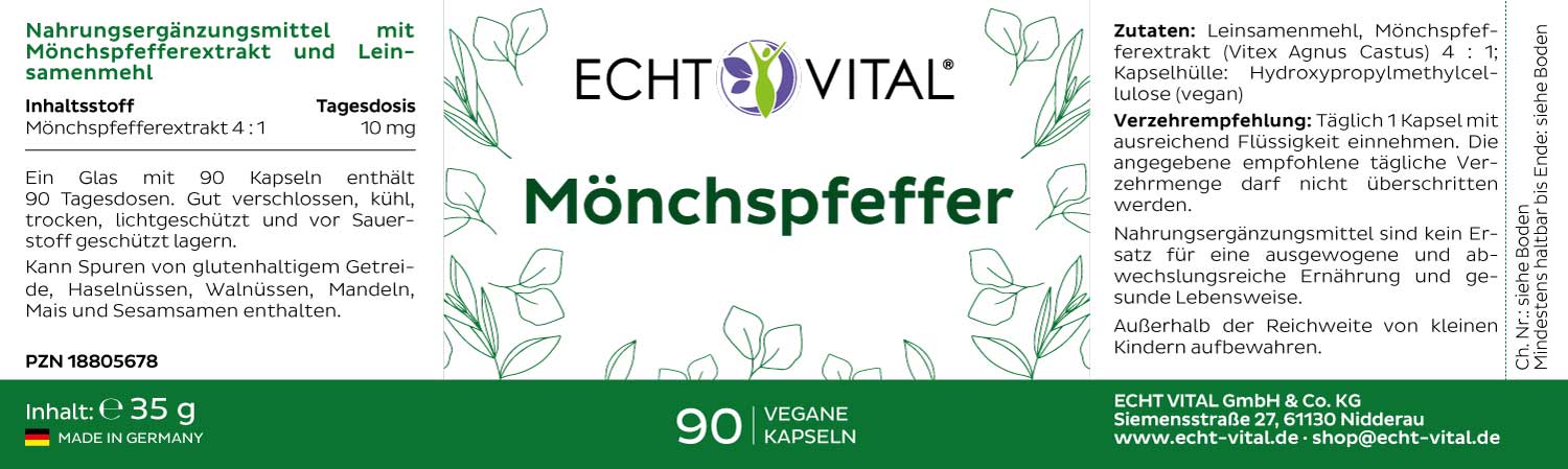 Mönchspfefferextrakt, 90 Kapseln