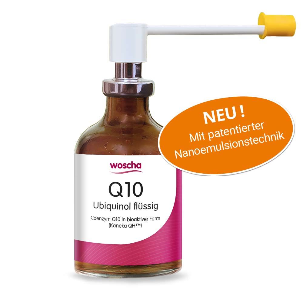 Woscha Q10 Ubiquinol flüssig podo medi 50 ml Woscha Q10 Ubiquinol flüssig von podo medi in 50 Milliliter Flasche