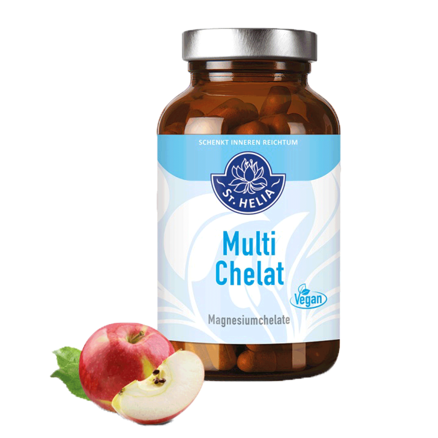 Multi Chelat Magnesium St. Helia 180 Kapseln Multi Chelat Magnesium Kapseln von St. Helia beinhaltet 180 Kapseln