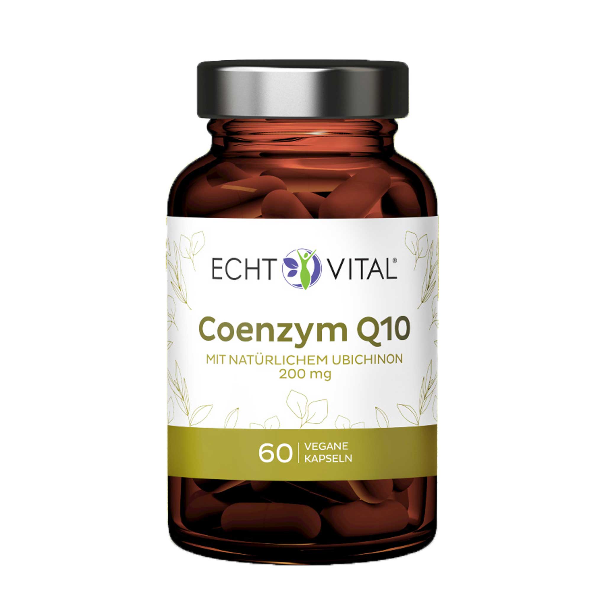 Coenzym Q10 von Echt Vital beinhaltet 60 vegane Kapseln