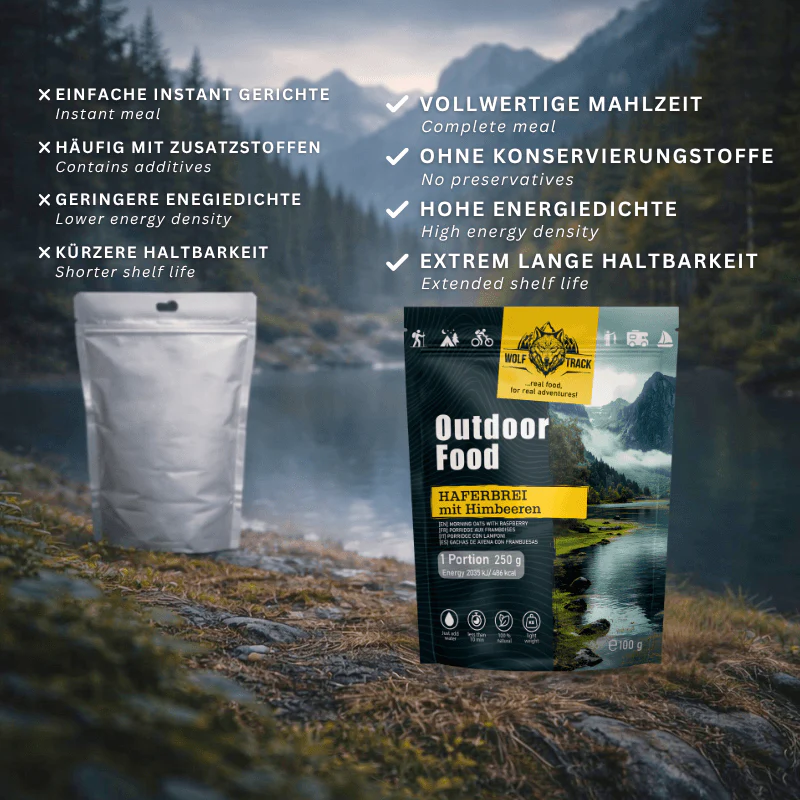 Wolftrack Haferbrei mit Himbeeren  EAN: 9120082323550
