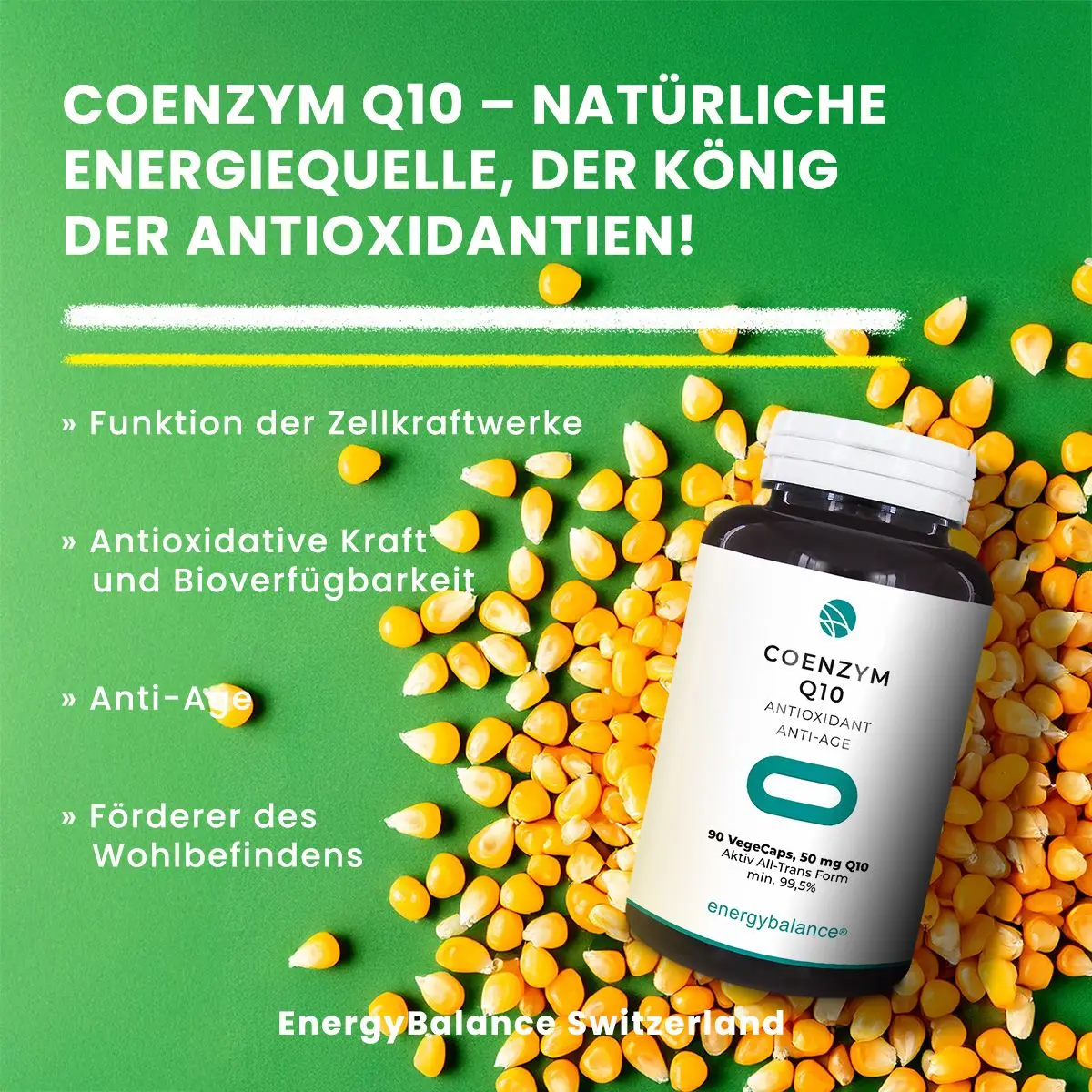 EnergyBalance Q10 Coenzym antioxidant 50mg, 90 VegeCaps  EAN: 7640108200587