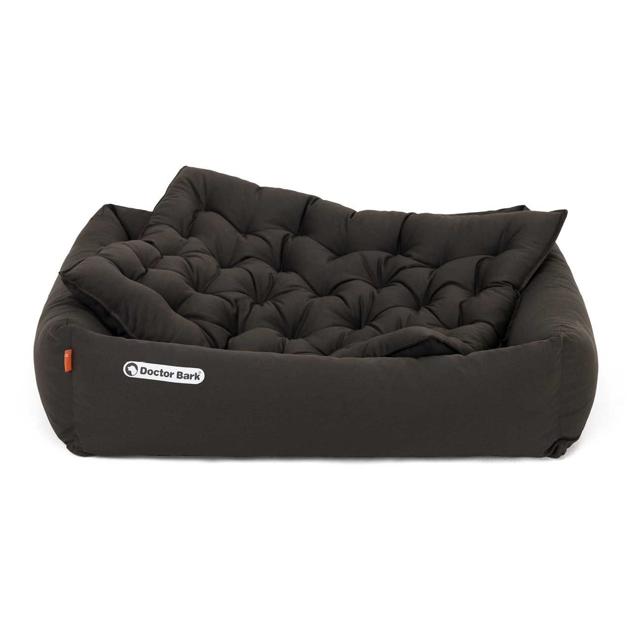 Hundebett orthopädisch und Einlegekissen braun von Doctor Bark