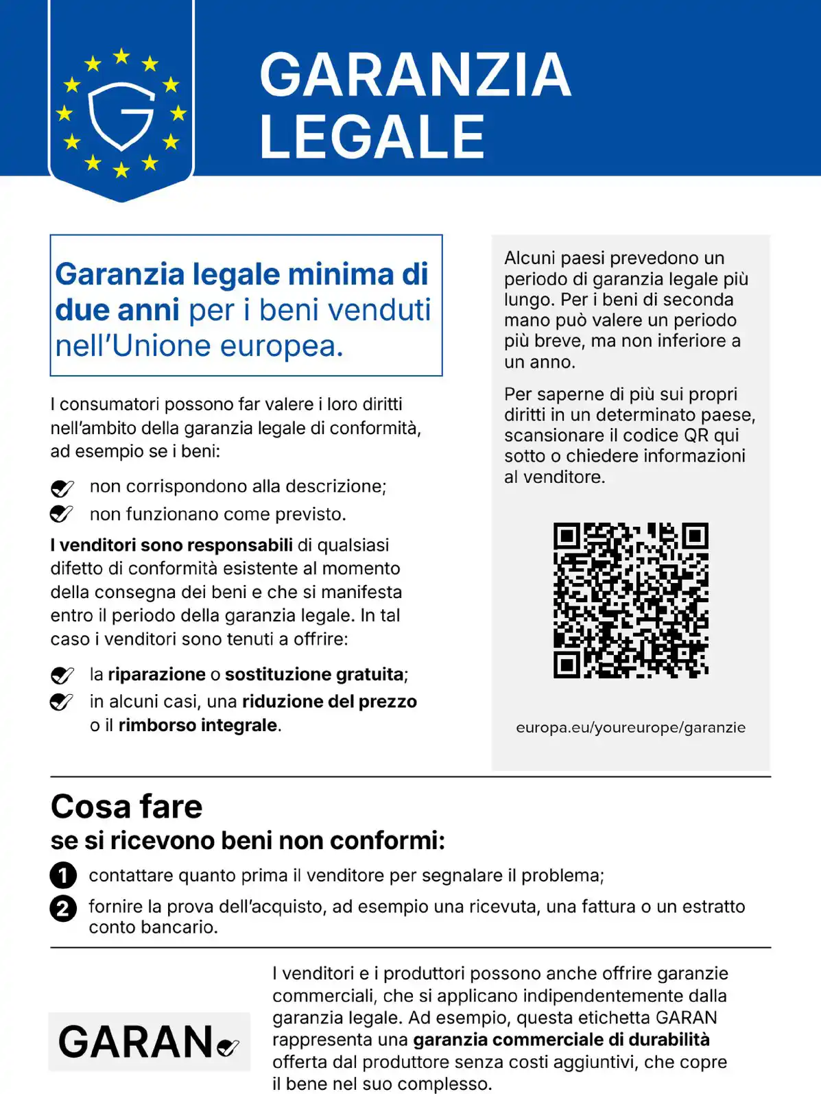 Gewaehrleistungs-Label der EU
