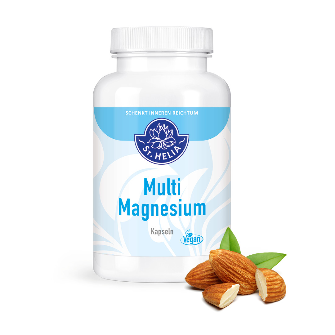 Multi Magnesium mit Kräutern von St. Helia beinhaltet 150 Kapseln