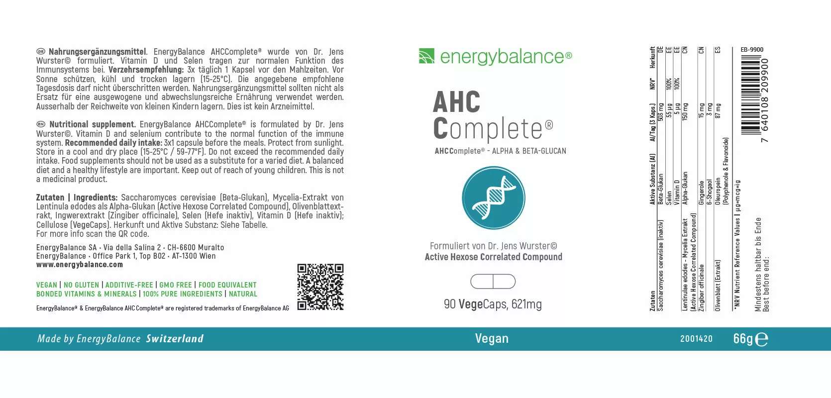 AHC Complete von EnergyBalance Etikett