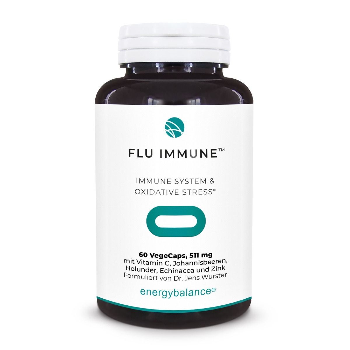 EnergyBalance Flu-Immune mit Holunder und Echinacea, 60 VegeCaps Fieber EAN: 7640108209542