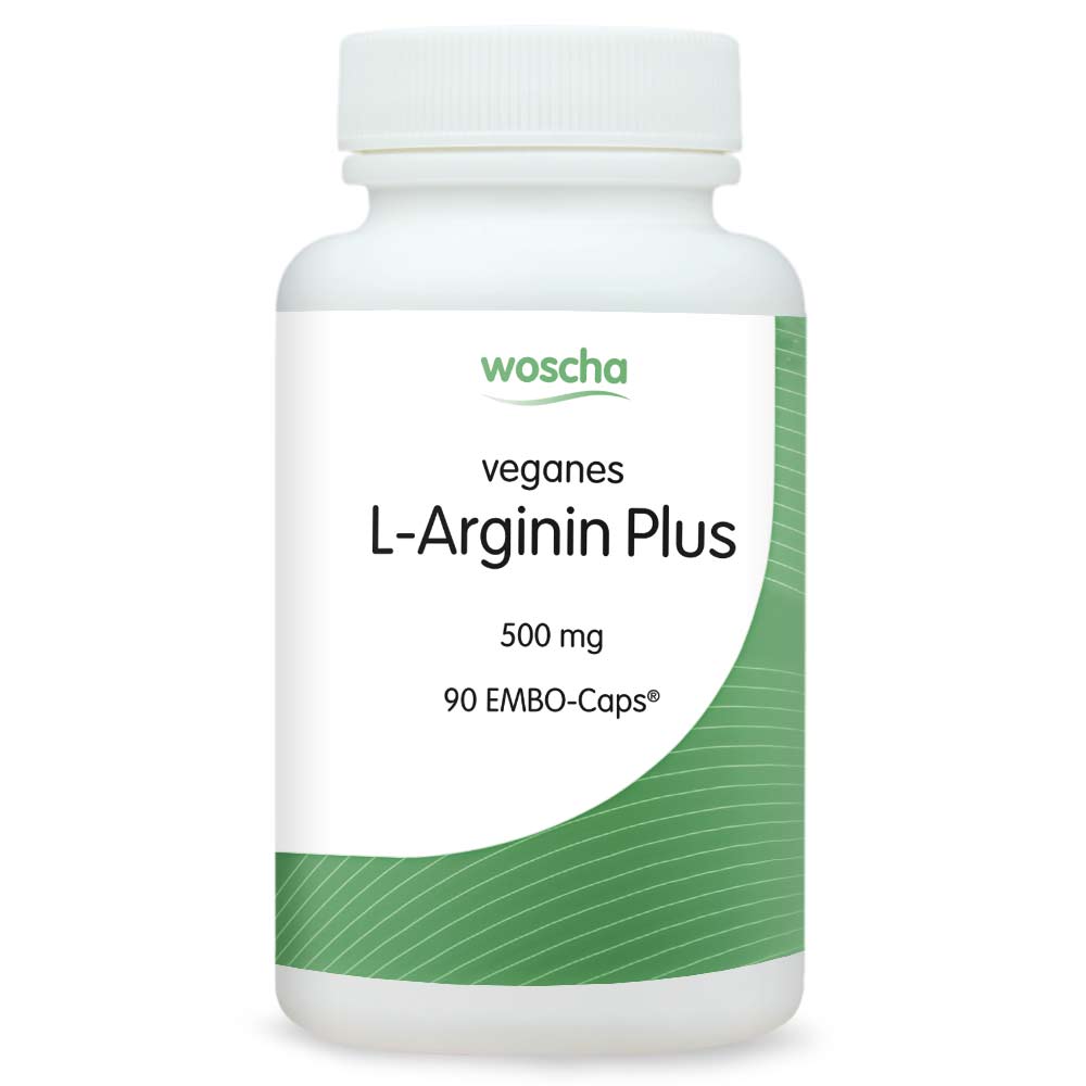 Woscha L-Arginin Plus von podo medi beinhaltet 90 EMBO-Caps