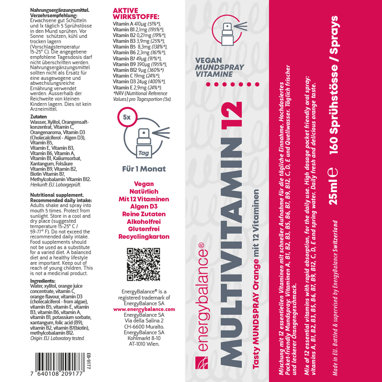 Etikett Multivitamin 12 Spray