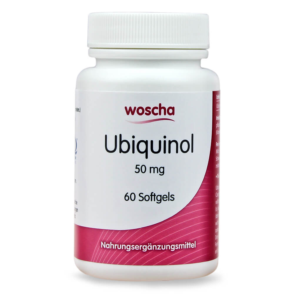 Woscha Ubiquinol 50 Milligramm von podo medi beinhaltet 60 Softgels