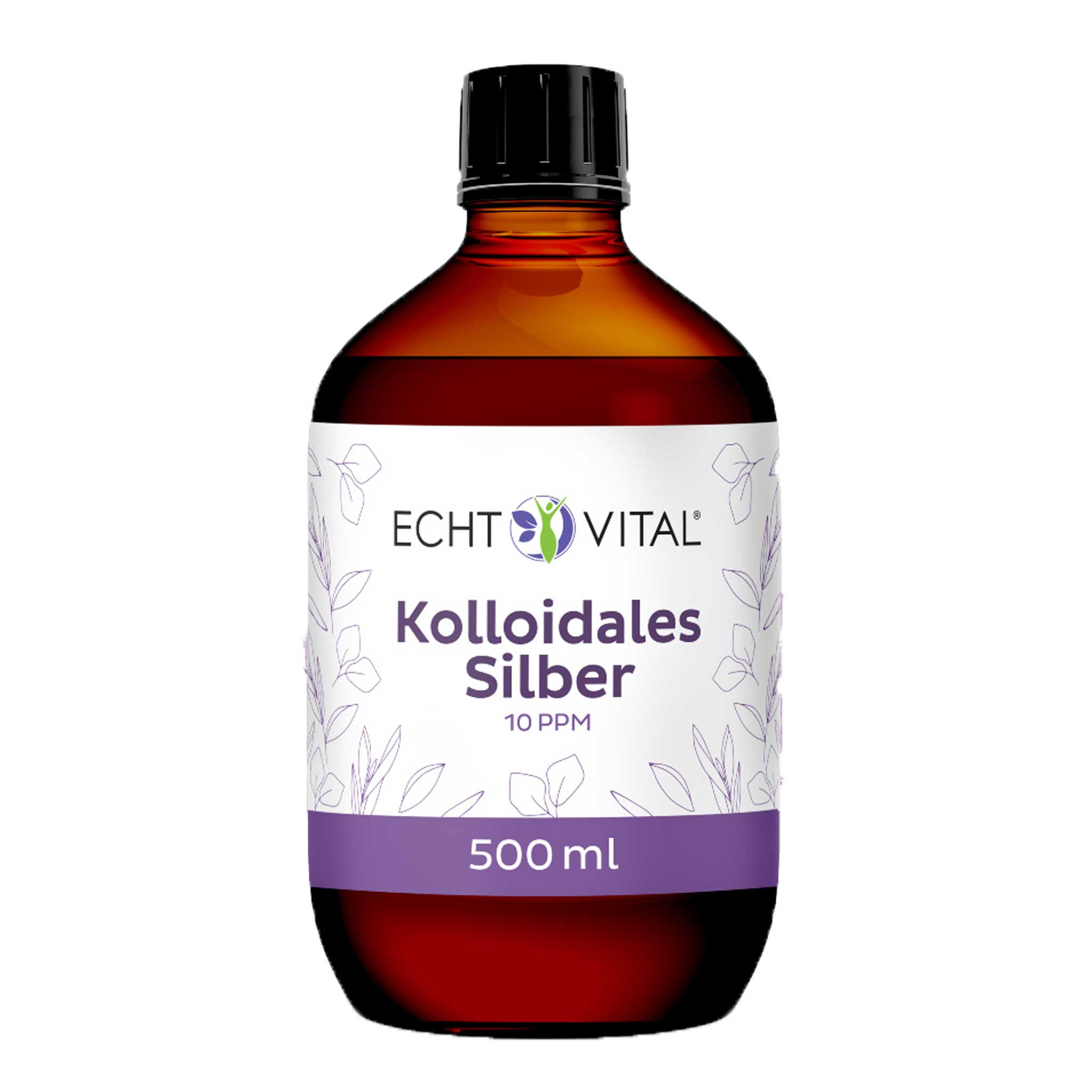 Kolloidales Silber von Echt Vital 10 PPM beinhaltet 500 Milliliter