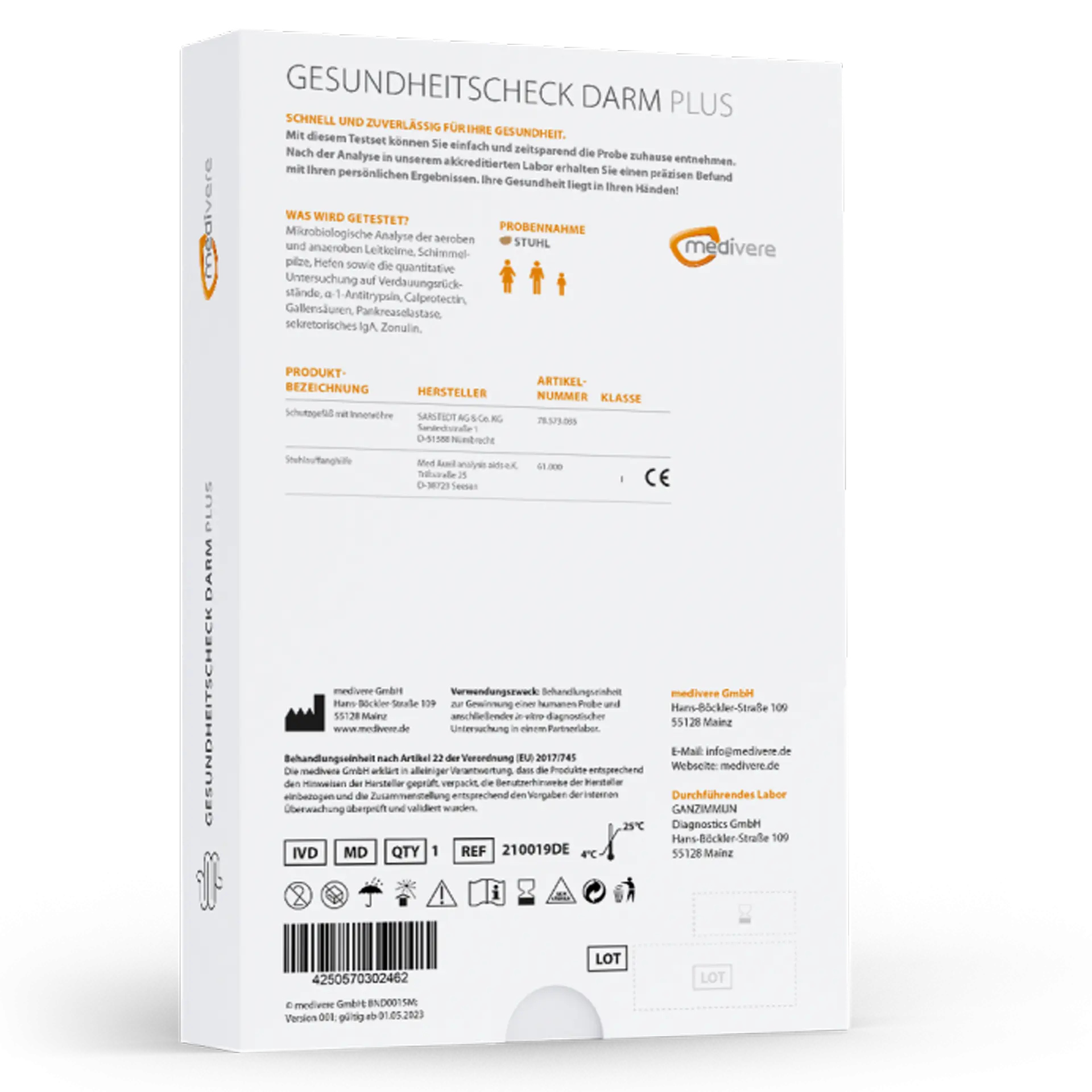 Medivere Gesundheitscheck Darm plus  EAN: 4250570302462