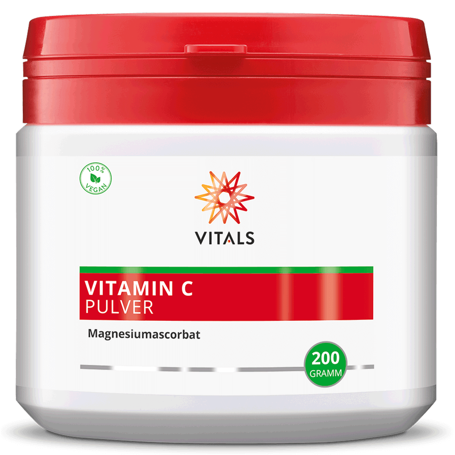 Vitals Vitamin C Pulver, 200 Gramm Magnesiumascorbat  EAN: 8716717002559