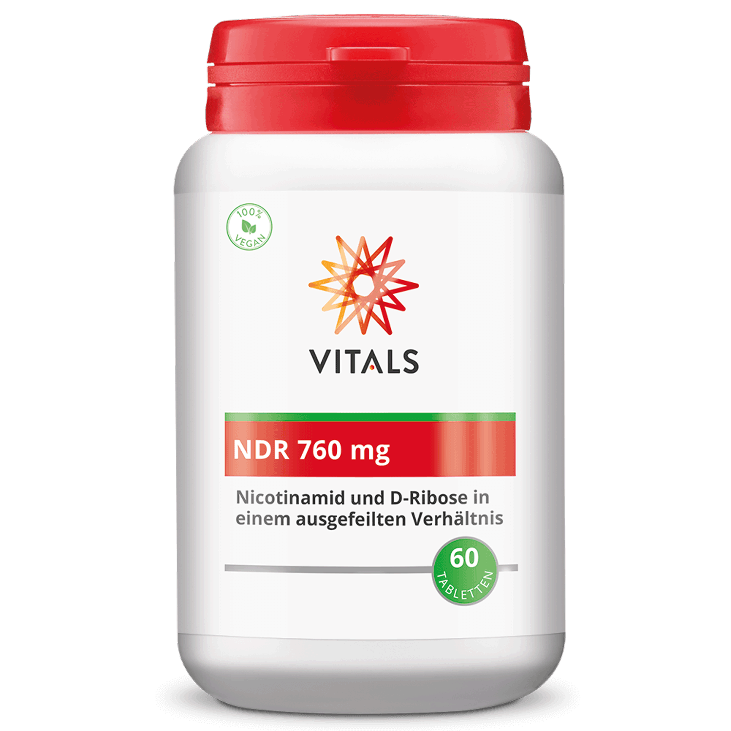 Vitals NDR 760 mg Vitamin B3 und D-Ribose, 60 Tabletten  EAN: 8716717004546