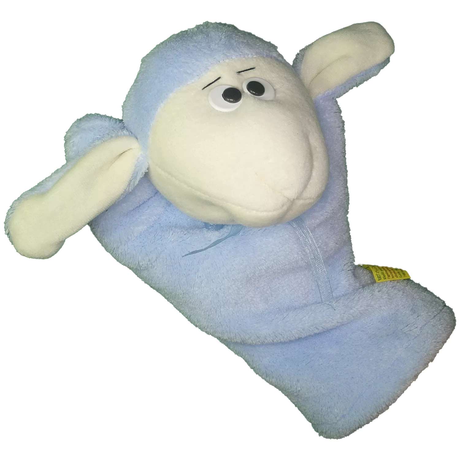 Marionetta a mano per pecore di colore azzurro