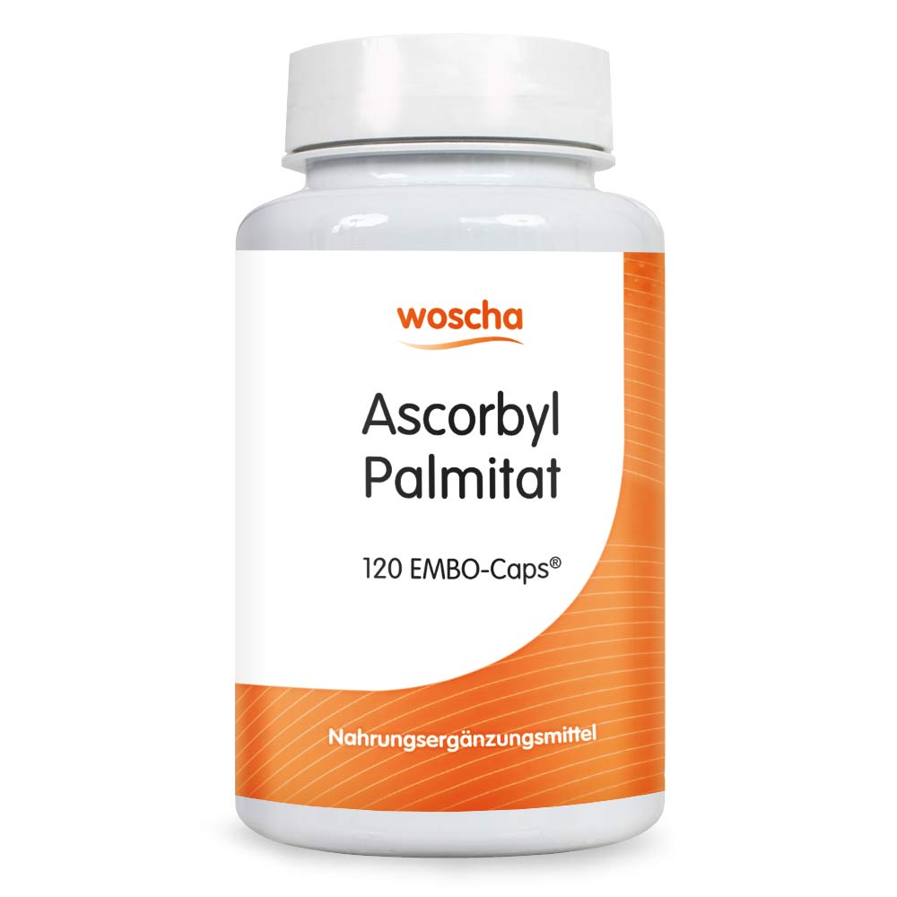 Woscha Ascorbyl Palmitat Vitamin C von podo medi beinhaltet 120 Kapseln