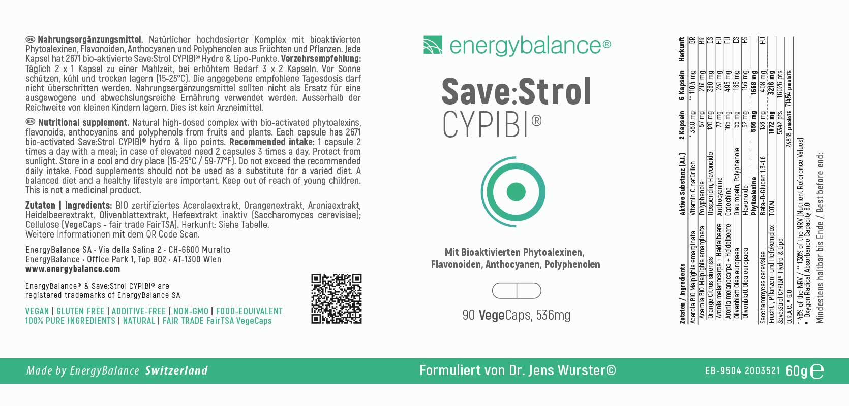 Save Strol Etikett von Energybalance