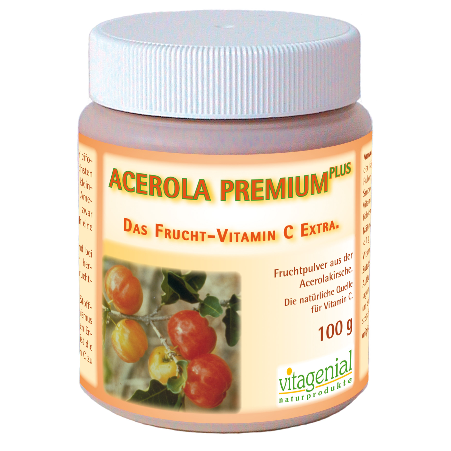 Acerola Vitagenial von Biogenial Acerola Premium Plus Vitagenial in der 100 Gramm Version