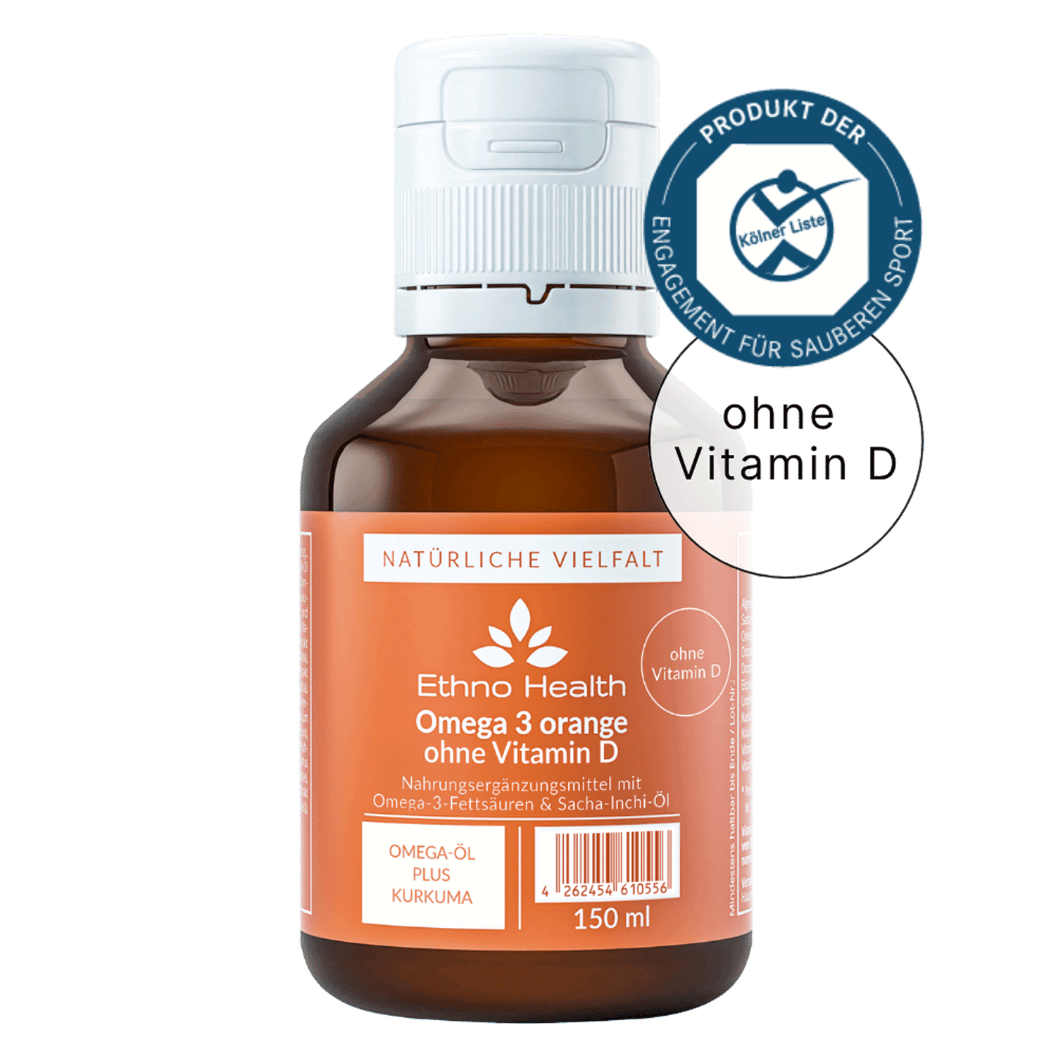 Ethno Health Omega 3 orange (ohne Vitamin D), 150 ml  EAN: 4262454610556