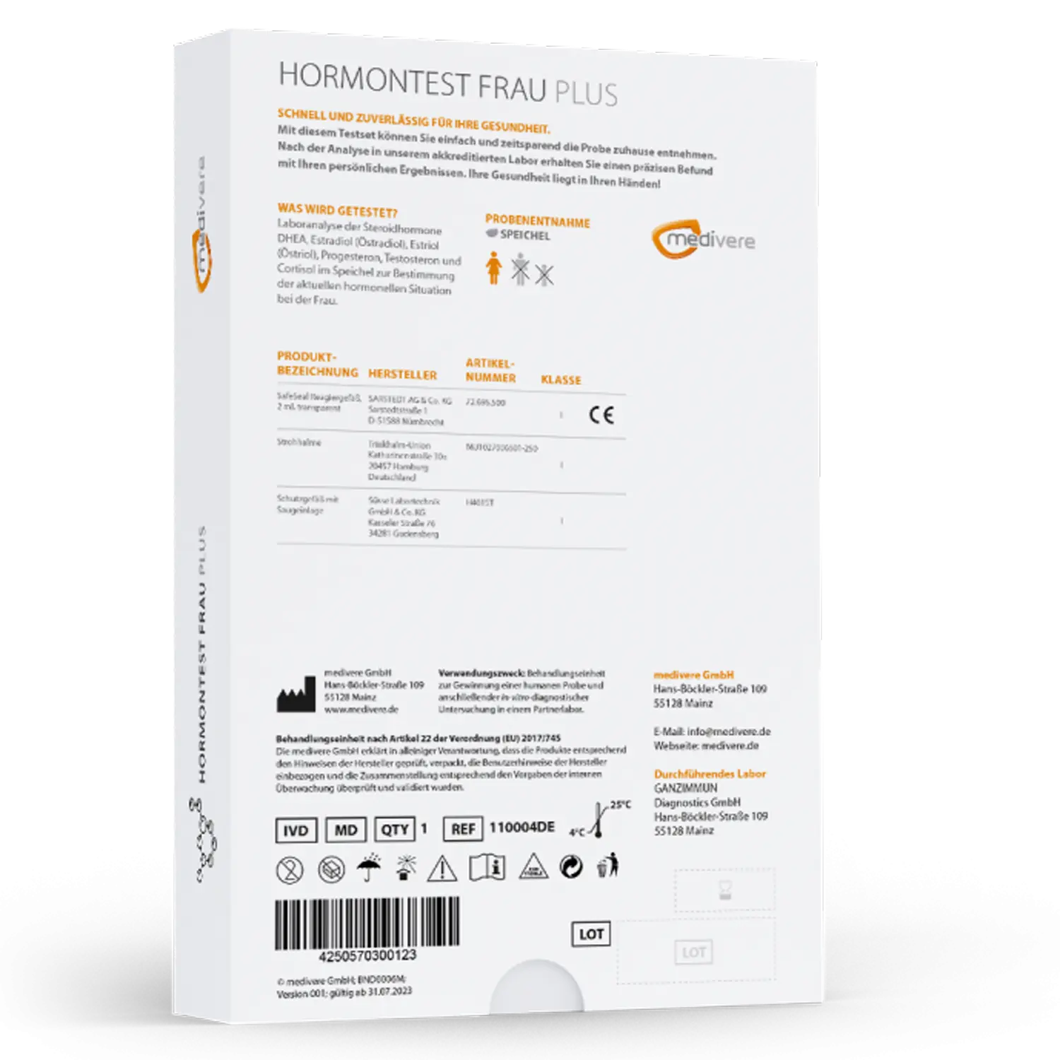 Medivere Hormontest Frau plus  EAN: 4250570300123