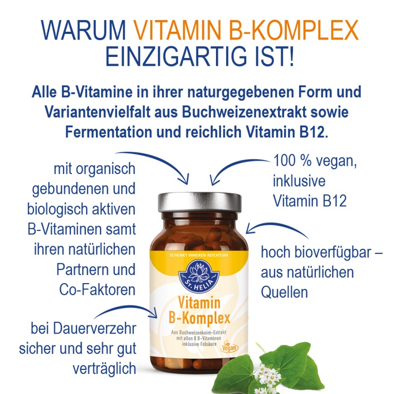 St. Helia Vitamin B-Komplex aus Buchweizen, 90 Kapseln  EAN: 4260296430158