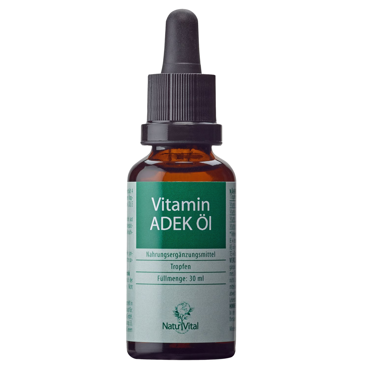 Vitamin ADEK Öl von Natur Vital beinhaltet 30 Milliliter