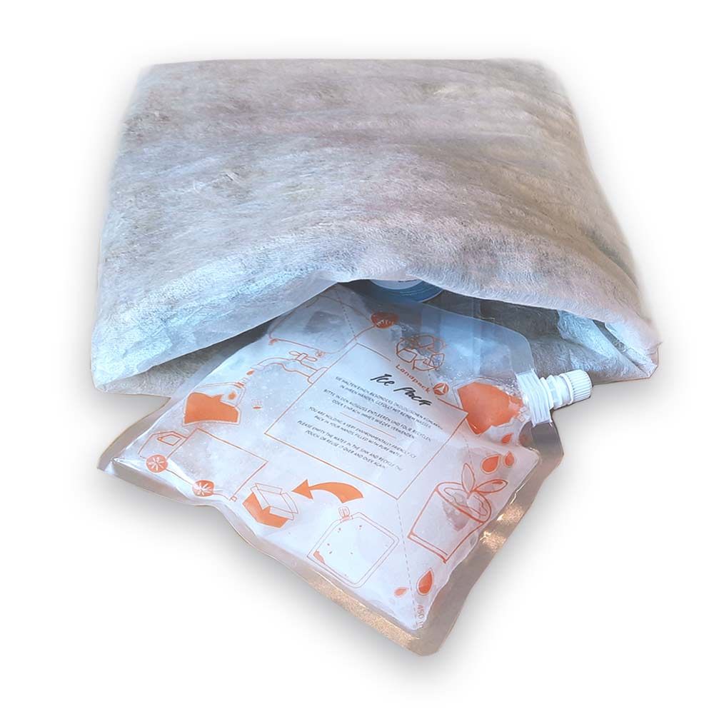 Landpack Kühlversand profi - Isoliertasche aus Hanf plus nachhaltiger Kühlpad  EAN: 4251354404730