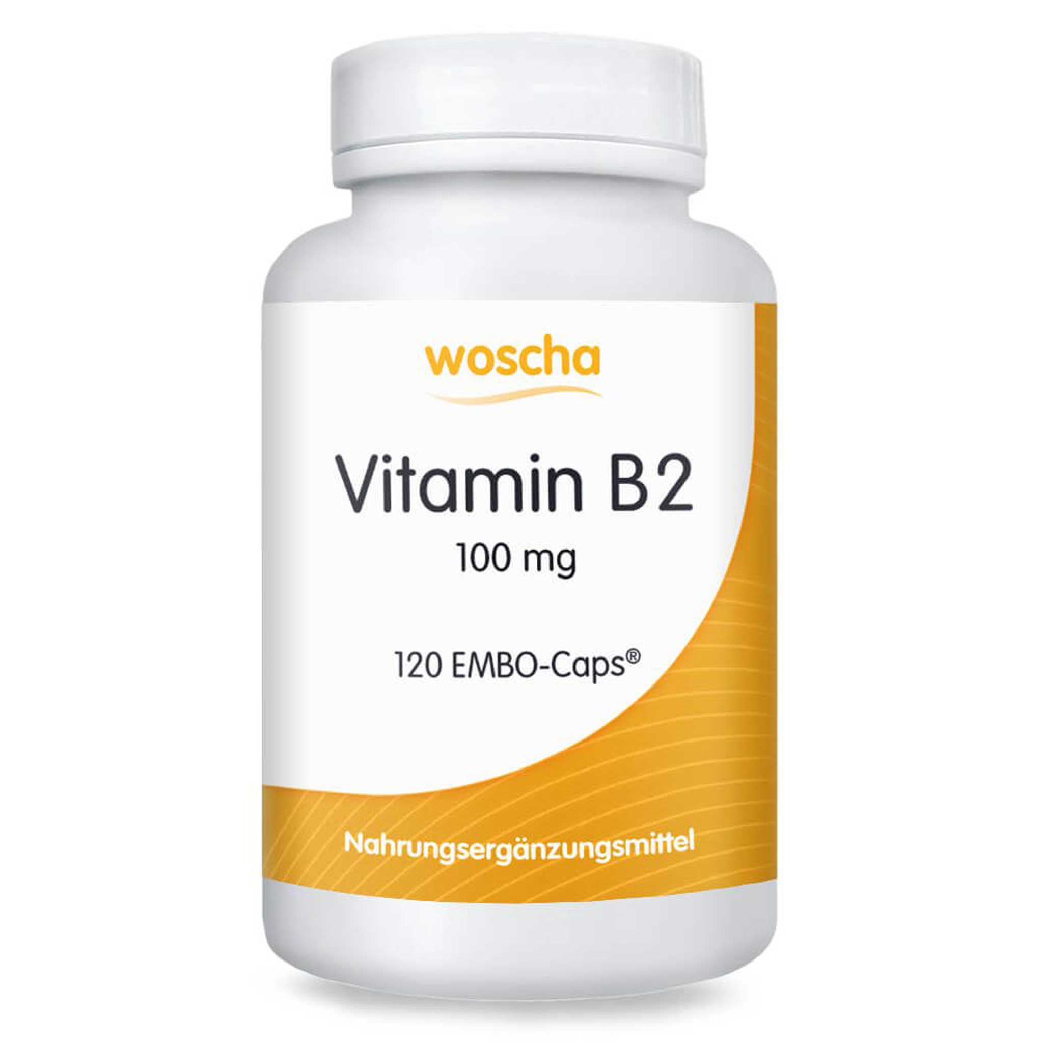 Woscha Vitamin B2 von podo medi beinhaltet 120 Kapseln