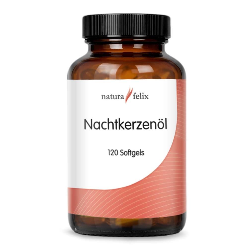 natura-felix Nachtkerzenöl von podo medi beinhaltet 120 Kapseln
