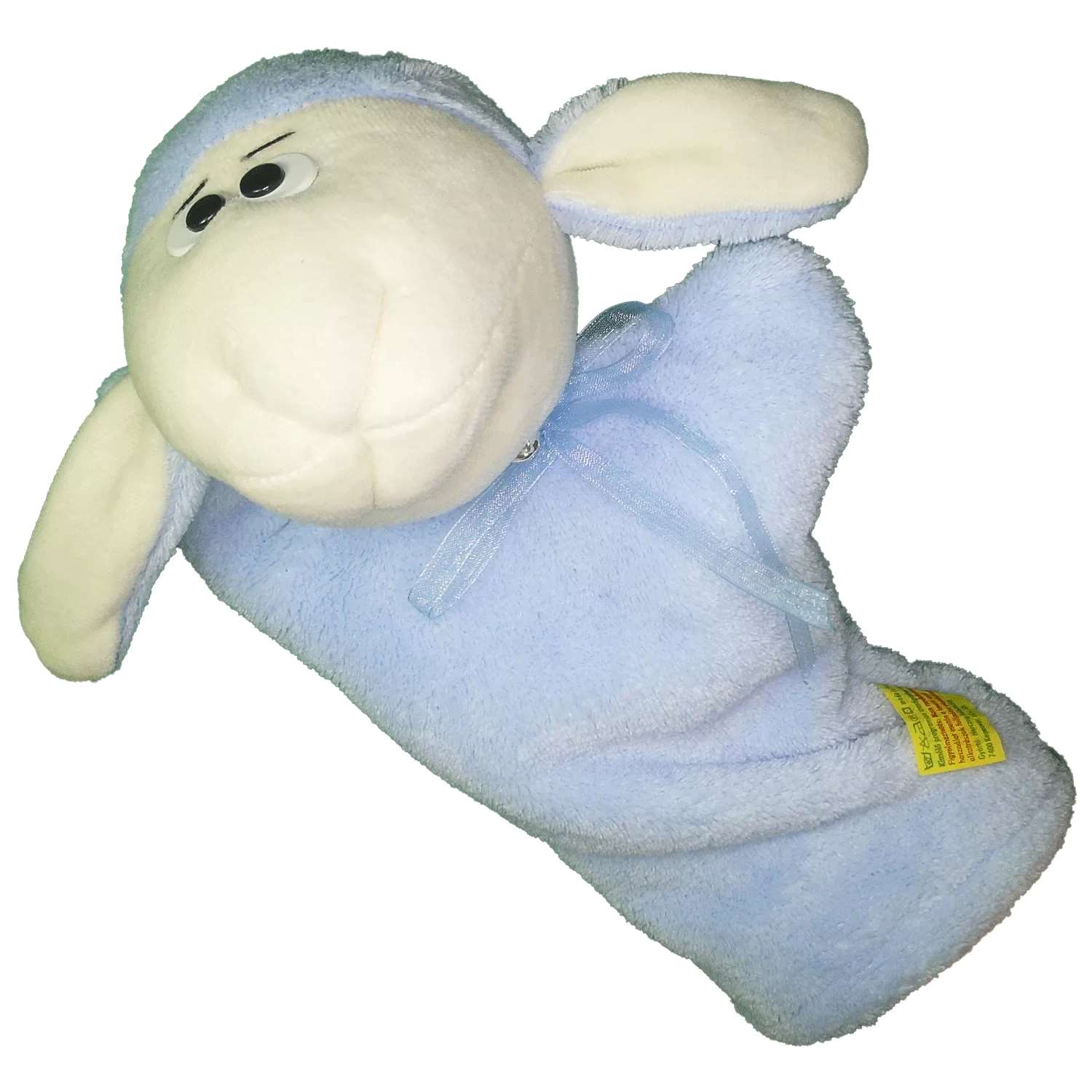 Marionetta a mano per pecore di colore azzurro