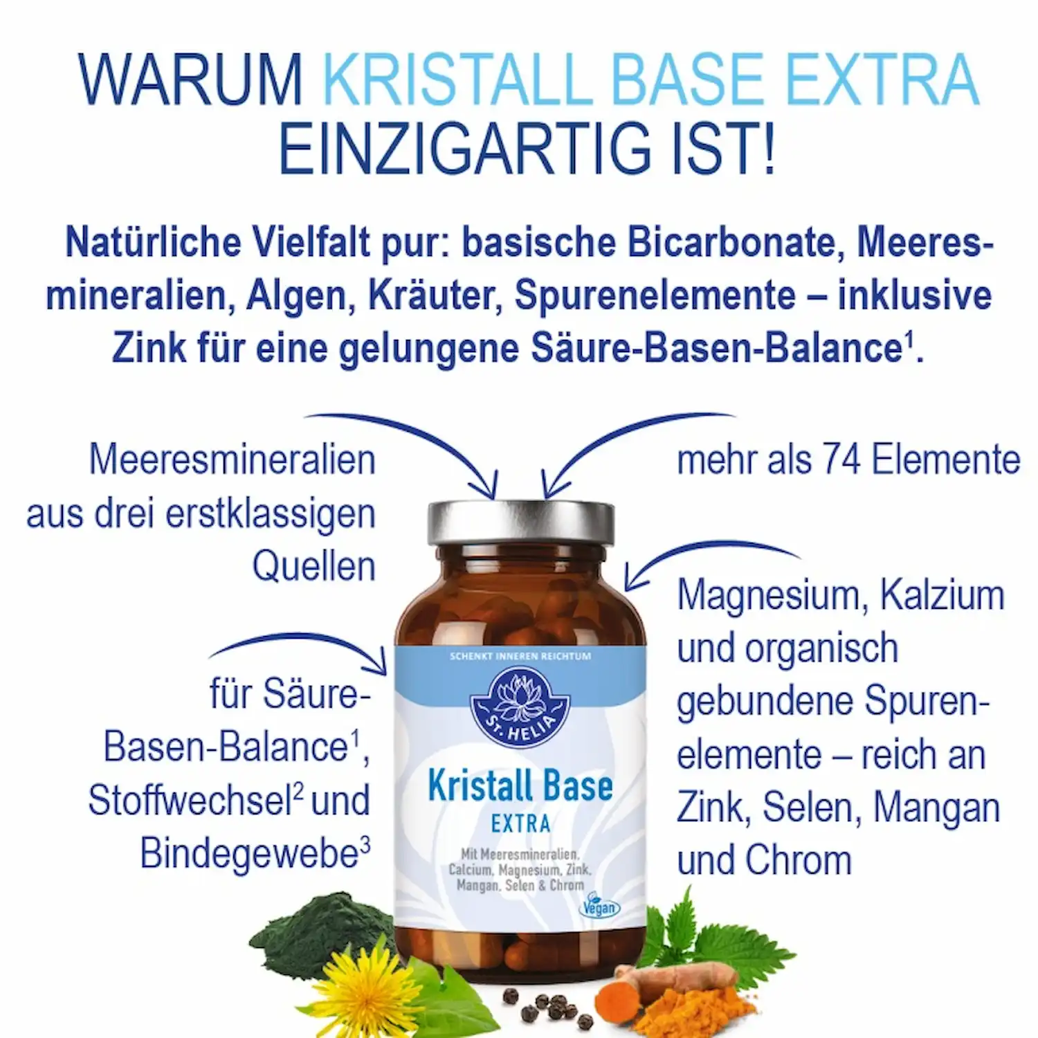 St. Helia Kristall Base EXTRA, 120 Kapseln säure-basen-stoffwechsel-kur EAN: 4260296430080
