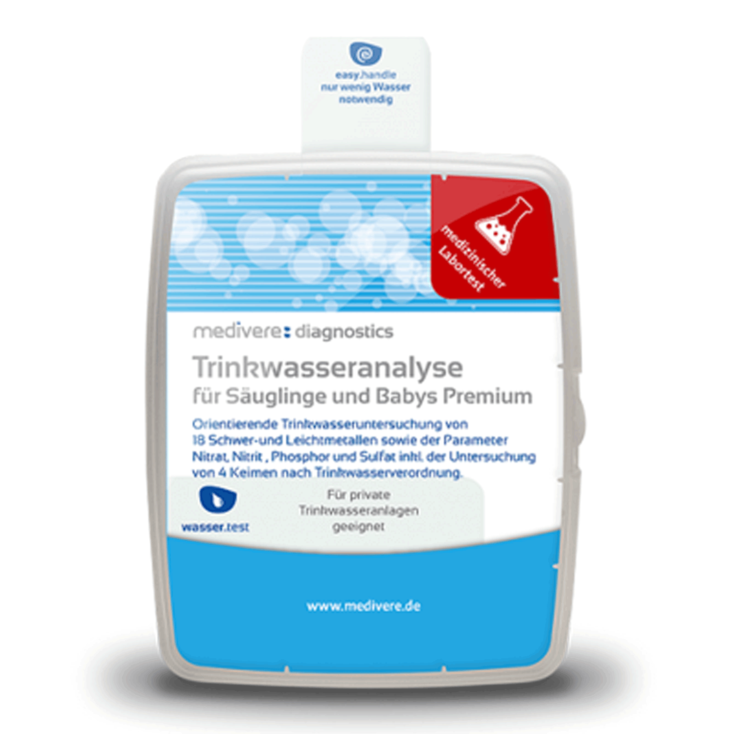 Medivere Trinkwasseranalyse für Säuglinge und Babys - Premium  EAN: 4250570302134