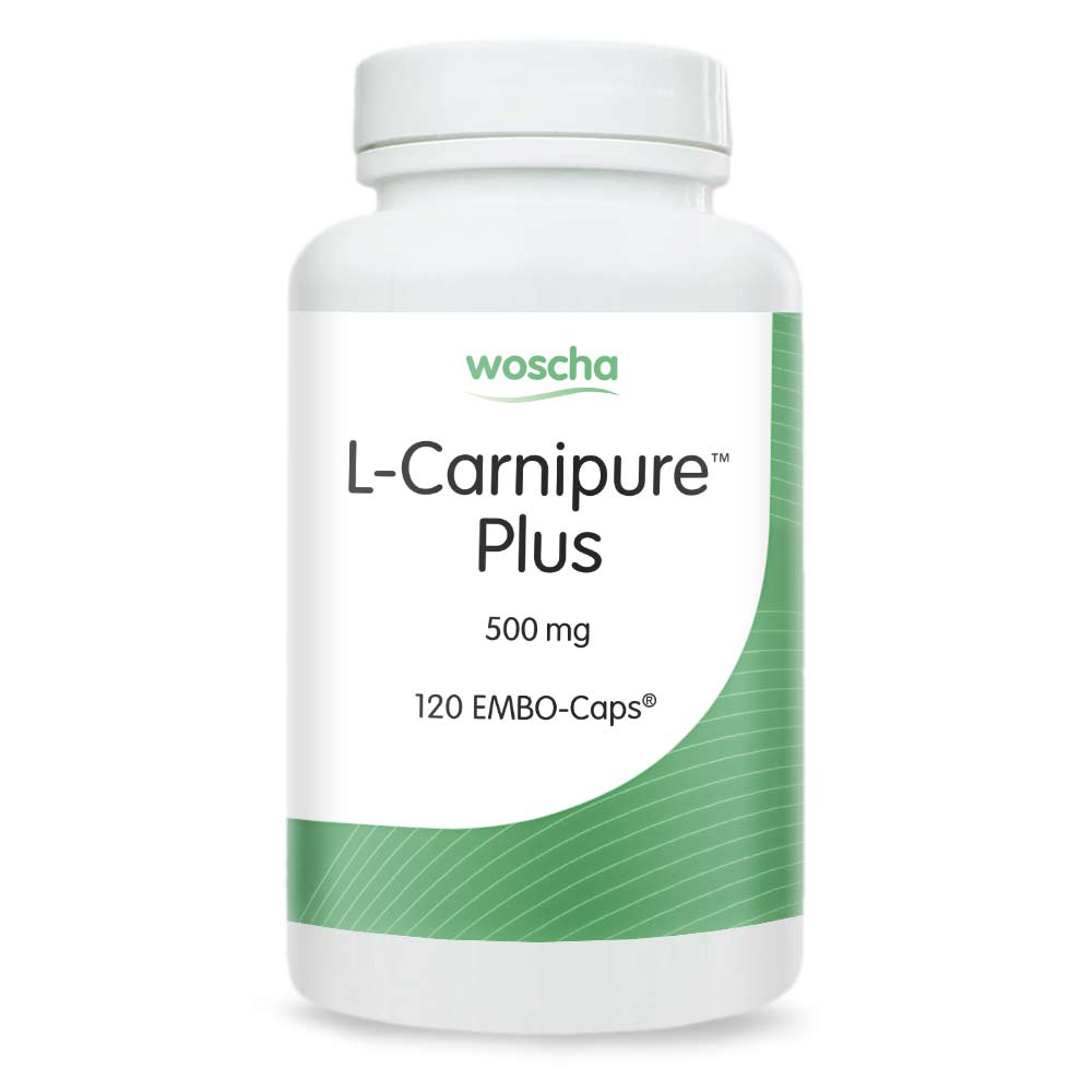 Woscha L-Carnipure Plus 500 mg von podo medi beinhaltet 120 EMBO-Caps