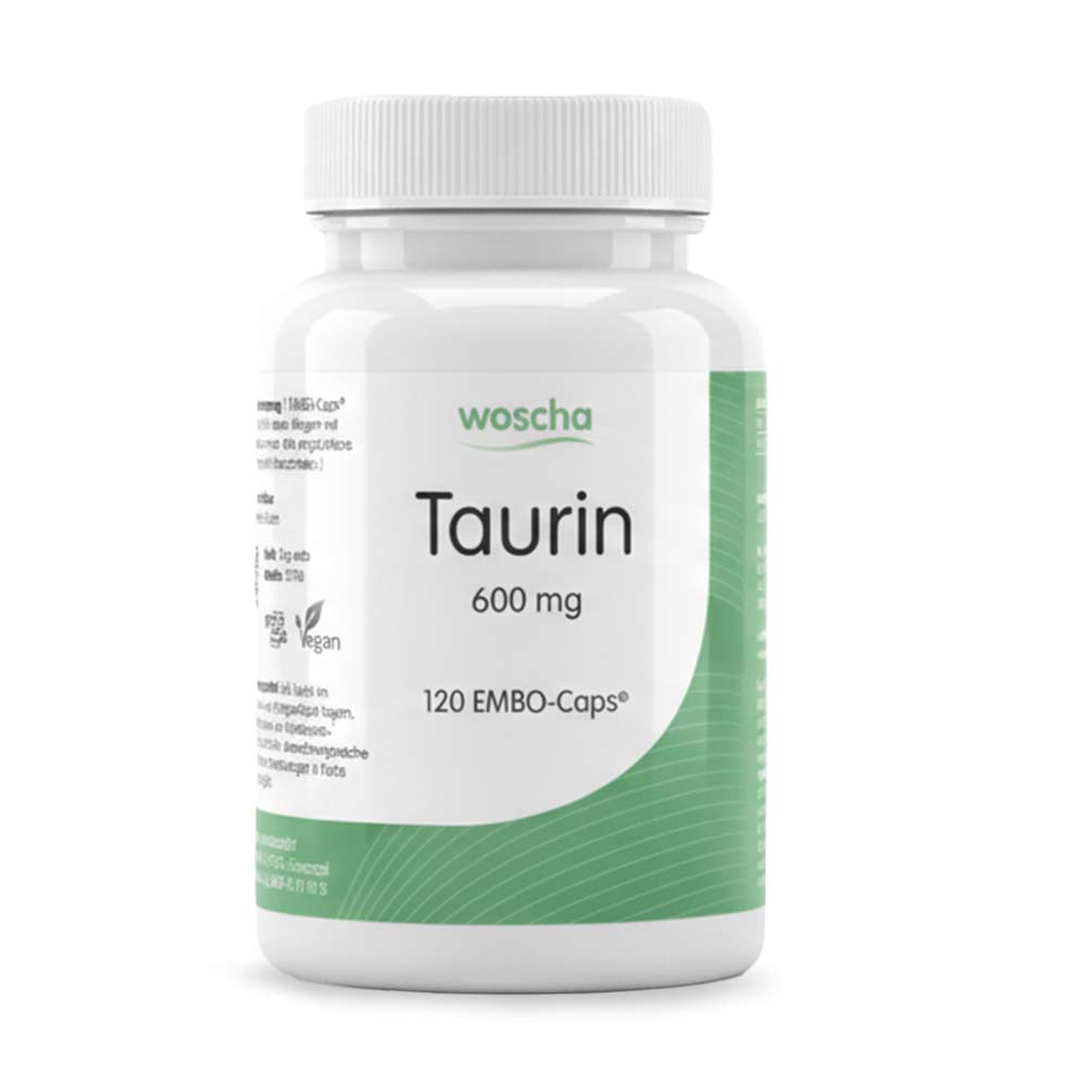 Woscha Taurin, 120 Kapseln Taurin veganes Taurin Aminosäuren EAN: 8717729190425