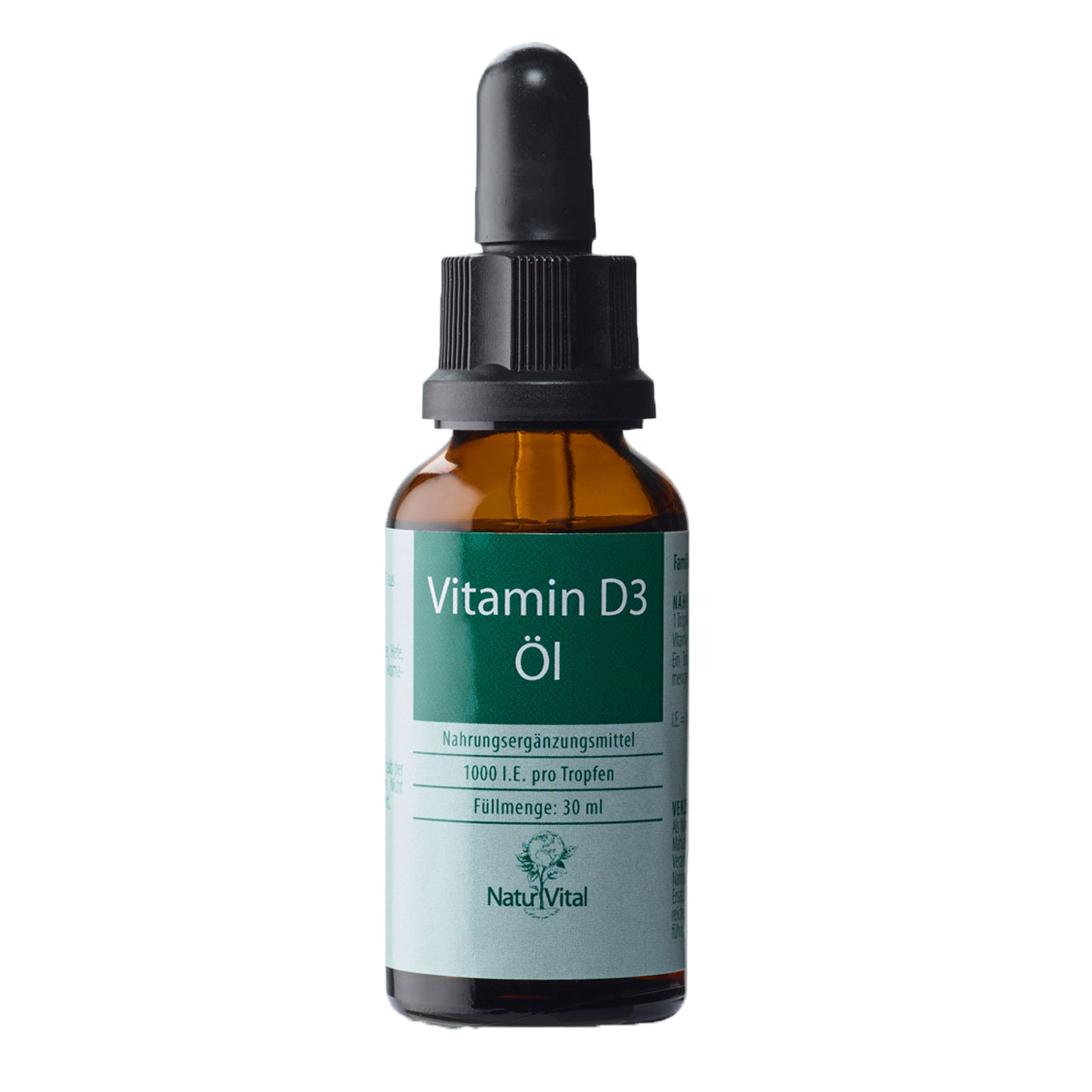 Vitamin D3 Öl Natur Vital 30 ml Vitamin D3 Öl von Natur Vital in 30 Milliliter Flasche