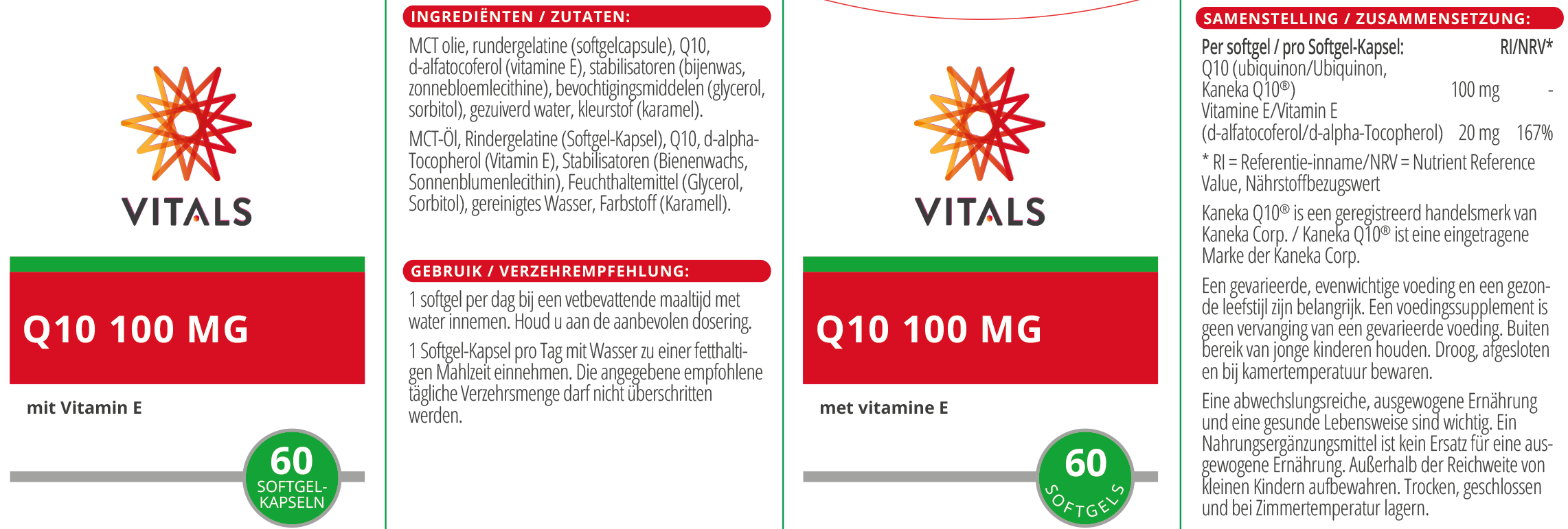 Vitals Q10 100 mg, 60 Softgel-Kapseln burnout EAN: 8716717001170