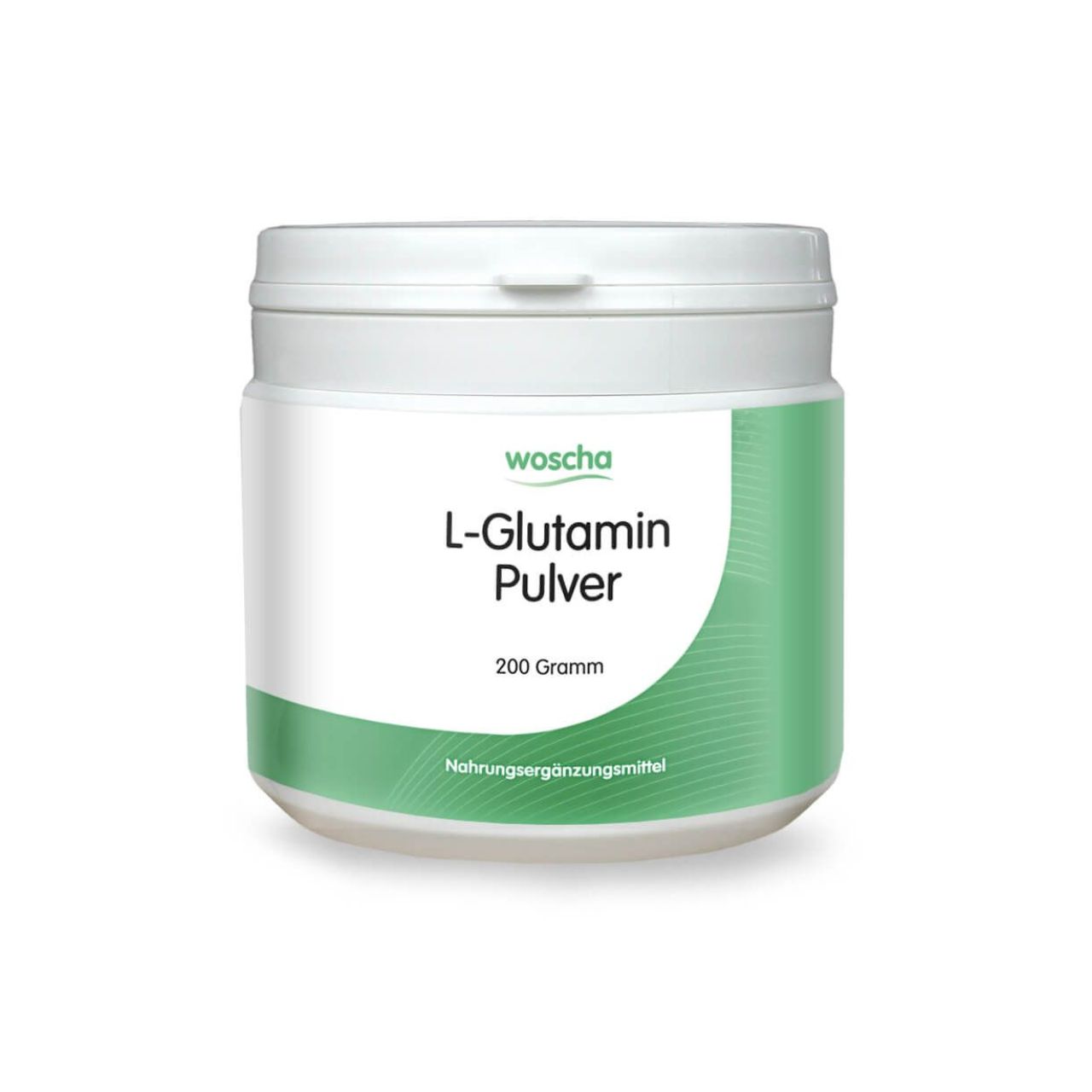 Woscha L-Glutamin von podo medi beinhaltet 200 Gramm Pulver