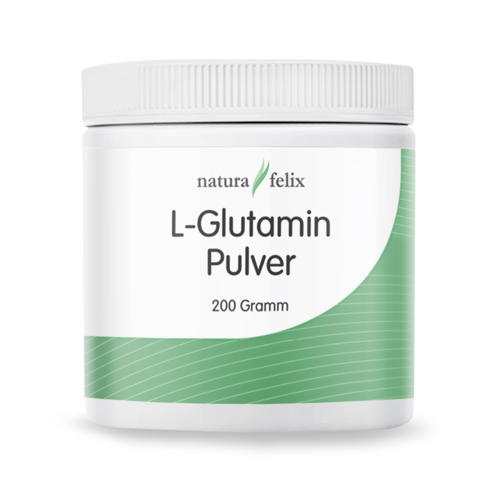 Woscha L-Glutamin von podo medi beinhaltet 200 Gramm Pulver