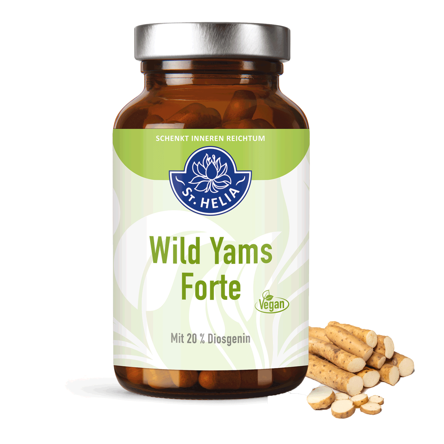 St. Helia Wild Yams Forte with 20% diosgenin, 120 capsules Yam root EAN: 4260296430851