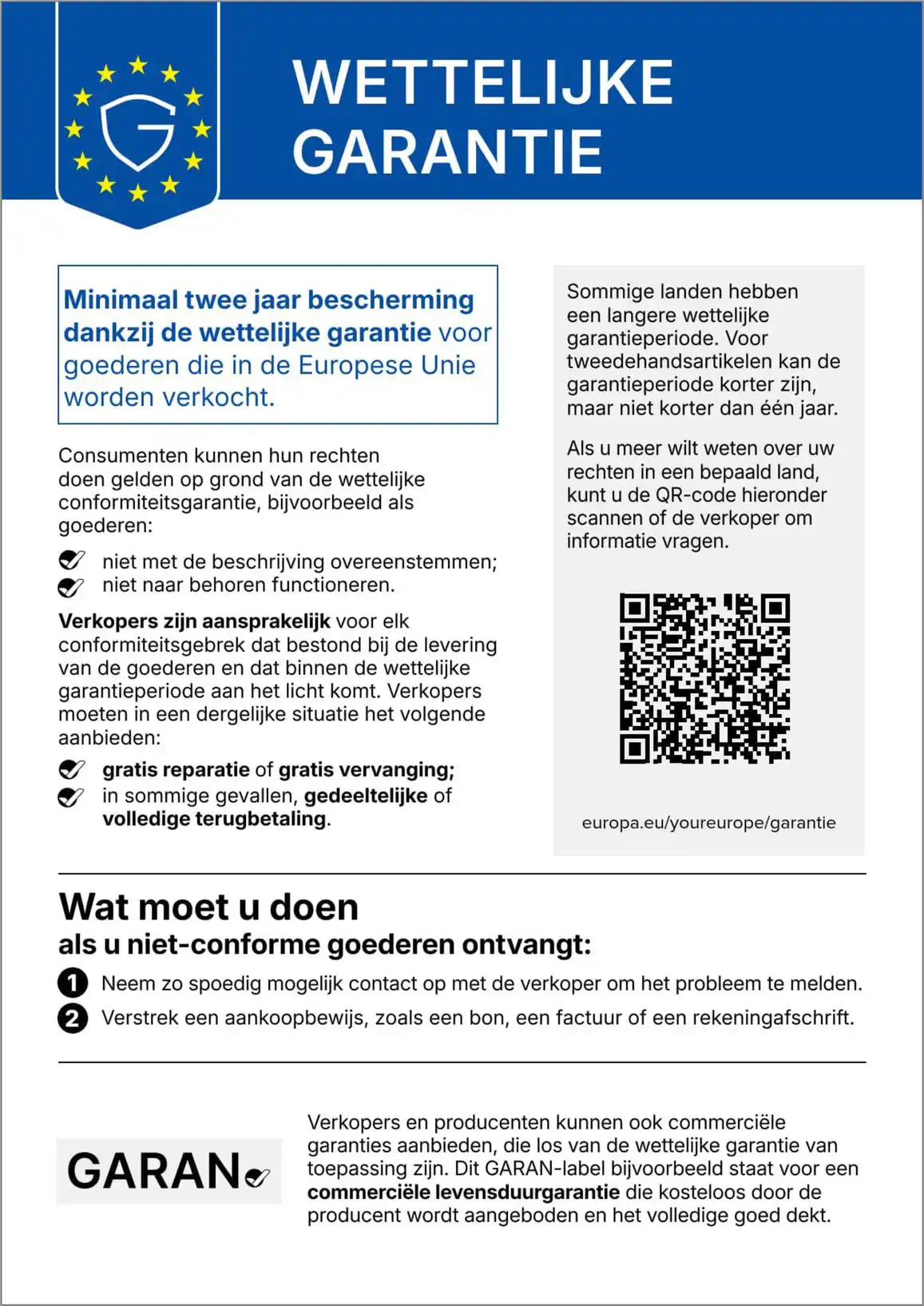 Gewaehrleistungs-Label der EU