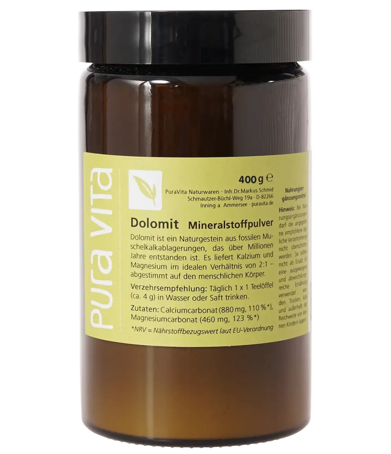 PuraVita Dolomit, 400 g Pulver  EAN:
