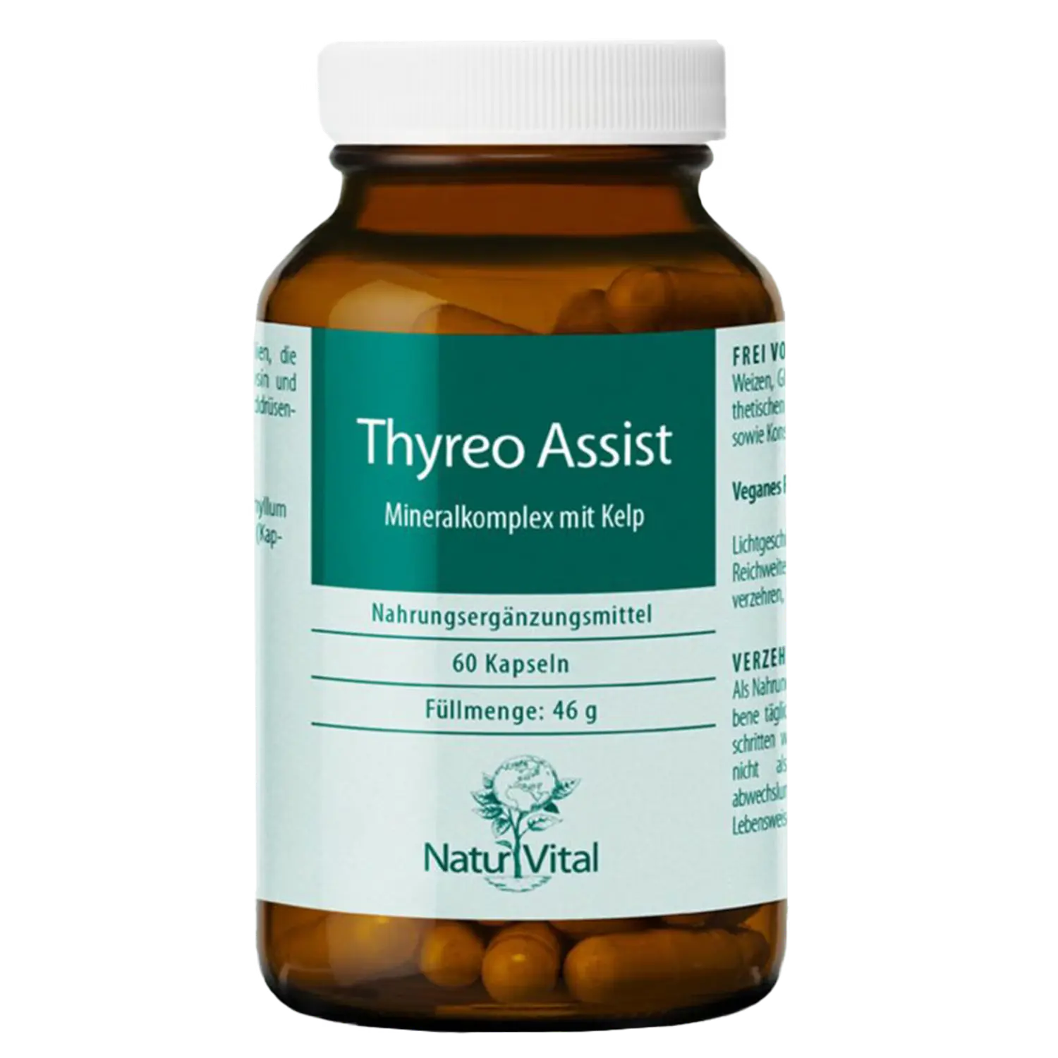 Thyreo Assist von Natur Vital beinhaltet 60 Kapseln